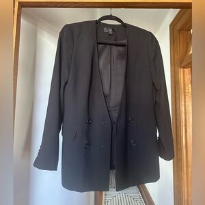 JCrew double-breasted long blazer